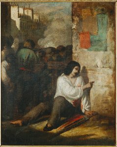 The Barricade of 1848, Also Called The Wounded Revolutionary by Tony Johannot