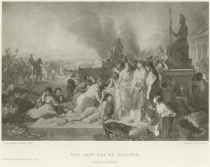 The Last Day of Corinth (engraving) by Tony Robert Fleury