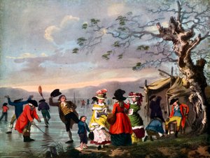 Winter Amusement: A View in Hyde Park from the Sluice at the East End, late 18th century by Tookey
