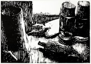 Black and White Bottles by Tore Bahnson