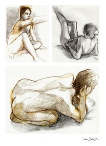 Contemplative Nude Figures