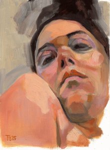 Contemplative Woman Portrait by Tore Bahnson