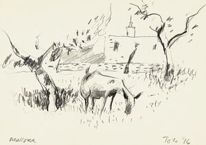 Grazing Goat Sketch by Tore Bahnson