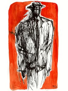 Mysterious Man In Hat by Tore Bahnson