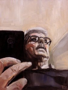 Painted Selfie Portrait by Tore Bahnson