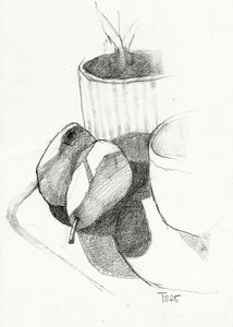 Pears Still Life Sketch by Tore Bahnson