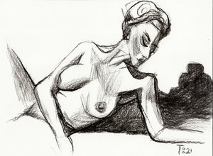 Sensual Nude Sketch by Tore Bahnson