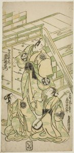 The Actors Ichimura Uzaemon VIII as Onio Shinzaemon and Onoe Kikugoro I as the courtesan Usugumo in the play Nanakusa Wakayagi Soga, performed at the Ichimura Theater in the first month, 1744 by Torii Kiyomasu II