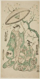 The Actors Sanogawa Ichimatsu I as Soga no Goro and Ikushima Daikichi II as Kewaizaka no Shosho in the play 