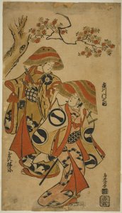 The Actors Ichikawa Monnosuke I and Tamazawa Rinya