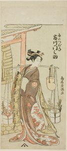 Actor Ichikawa Monnosuke II as the Lady of the Hairpin by Torii Kiyomitsu I