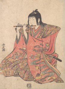 A Doll Representing a Boy Playing a Flute by Torii Kiyonaga