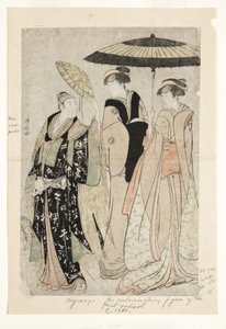 Actors in the Play Oakinai Hiruga Kojima, Nakamura Theater by Torii Kiyonaga