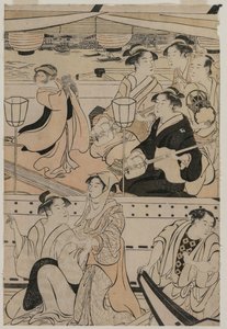 Boating Party on the Sumida River, 1789 by Torii Kiyonaga