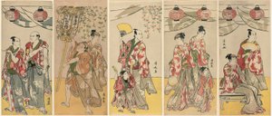 Eleven Actors Celebrating the Festival of the Shrine of the Soga Brothers by Torii Kiyonaga