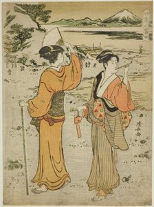 Enoshima, from the series "Mount Fuji in the Four Seasons" by Torii Kiyonaga