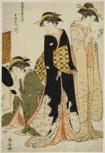 Entertainers of the Tachibana, from the series "A Collection of Contemporary Beauties of the Pleasure Quarters" by Torii Kiyonaga