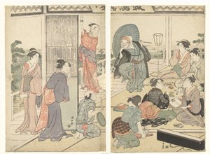 Festival at the Komeikan Teahouse by Torii Kiyonaga