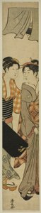 Geisha and Her Maid Carrying a Shamisen Box by Torii Kiyonaga