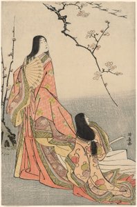 Ise Watching a Flock of Geese, from an Untitled Series of Court Ladies by Torii Kiyonaga