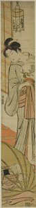 Mother Watching Her Son Sleeping under a Mosquito Net by Torii Kiyonaga