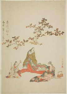 Surimono Commemorating the 50th Anniversary of the Death of the Actor Iwai Hanshiro III by Torii Kiyonaga