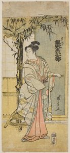 The Actor Bando Hikosaburo III as Kichisaburo in the Play "Junshoku Edo Murasaki," Performed at the Ichimura Theater in the First Month, 1779 by Torii Kiyonaga