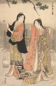 The Brine Maidens of Suma Shiokumi, Suma, 1783 by Torii Kiyonaga