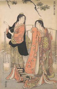 The Dance of the Beach Maidens from the series Brocade of the East, ca. 1770
