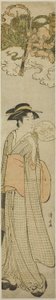 Thunder Gods Peeping at a Beauty Through a Telescope by Torii Kiyonaga