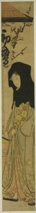 Woman Wearing Black Hood in Front of the Hatsutaka Teahouse by Torii Kiyonaga