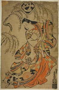 The Actor Uemura Kichisaburo as the Third Princess in the Play 