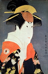 Head and shoulders of the kabuki actor Segawa Tomisaburo II as Yadorigi, wife of Ogishi Kurando, published in 1794