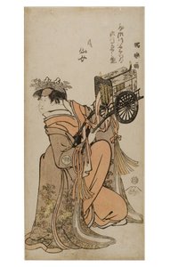 Kabuki Actor Segwa Kikunojo III in Female Role (Onnagata) (woodblock print)
