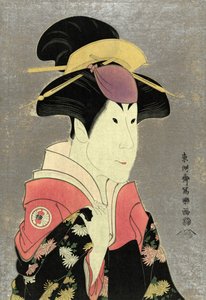 Print: woodcut colour mezzotint of Segwa Tomisaburo, as Yadorigi, wife of Ogishi Kurando by Sharaku Toshusai, active 1794
