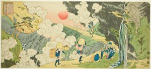 Fudo Pass on the Mikuni Road in Kozuke Province, from the series "Famous Places in the Provinces" by Totoya Hokkei