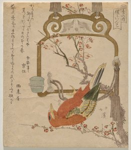 Red Parakeet by Totoya Hokkei