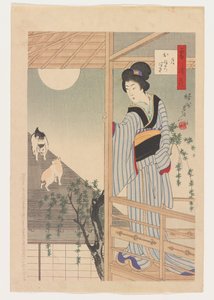 Setsugekka/Oborozuki, January 10 by Toyohara Chikanobu