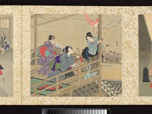 Artisans, Beauties, and Annual Events by Toyohara Kunichika