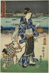 Evening Amusements at Ryogoku in the Eastern Capital by Toyohara Kunichika
