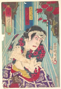 Imaginary Portrait, Shuihuzhuan of the Stage: Tōryūdai (Mitate Suikoden Tōrōdai) - Actor Ichikawa Sadanji Plays Hanaoshō Shinkichi by Toyohara Kunichika