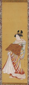 Yujo on Parade by Toyonobu Utagawa