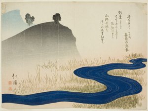 A Mountainous Landscape with a Stream