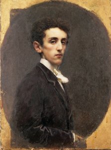 Portrait of Italian writer Carlo Dossi by Tranquillo Cremona