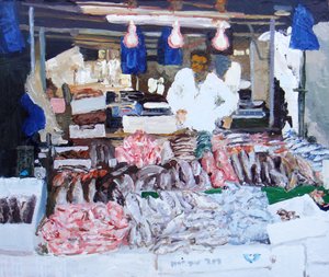 Fish stall (Ridley Road, London), 2009 by Trevor Burgess