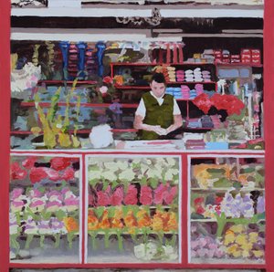 Flower stall (Bogotá, Colombia), 2016 by Trevor Burgess