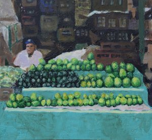 Selling mangos and avocados (Bogotá, Colombia), 2016 by Trevor Burgess