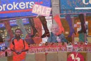 Shoe stall (Deptford, London) by Trevor Burgess