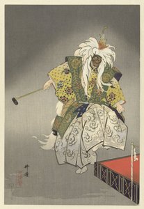 Actors in the Noh Play Kokaji by Tsukioka Kogyo
