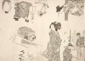 Preparatory Drawings for Illustrations of Melodramas by Tsukioka Yoshitoshi